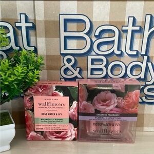Bath and Body Works Rose Water & ivy Wallflower Refill X4